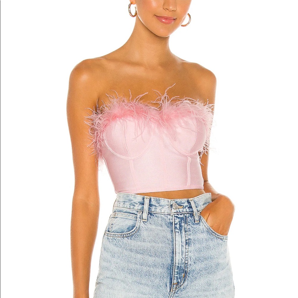 Superdown Ramona Bustier top in blush